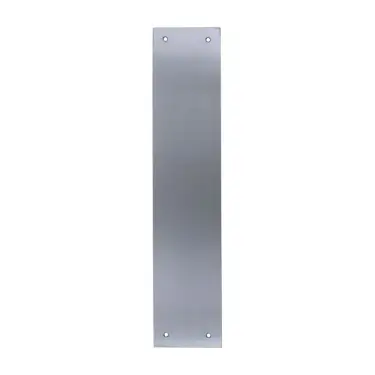 Click Here To Enlarge This Photo Of JWL/FP/35075 - 350mm x 75mm x 1.2mm Grade 430 Satin Stainless Steel Finger Plate c/w Screws