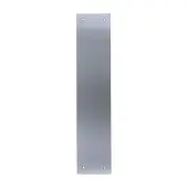 JWL/FP/35075 - 350mm x 75mm x 1.2mm Grade 430 Satin Stainless Steel Finger Plate c/w Screws
