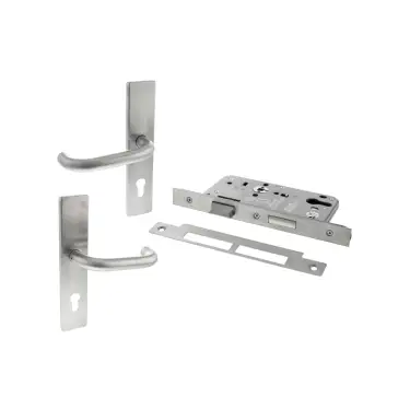Click Here To Enlarge This Photo Of Atlantic - ALKDINESCS60SSS DIN Mortice 60mm Euro Profile Escape Sashlock with RTD Levers - Satin Stainless Steel