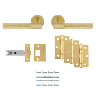 Click Here To Enlarge This Photo Of UDP010SB/INTB - Carlisle Brass 'Lagos' Ultimate Door Pack - Satin Brass