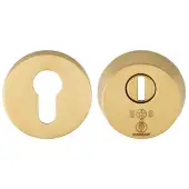 AEB1750SPVD - Carlisle Brass Eurospec Set of 2* British Standard Security Escutcheons to suit Euro Profile Cylinders PVD Satin Brass