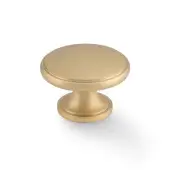 AW849-38-SB - Alexander & Wilks 38mm Cambridge Round Cupboard Knob - Satin Brass