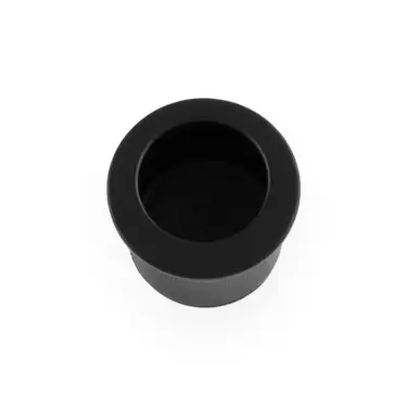Click Here To Enlarge This Photo Of AW992BL - Alexander & Wilks Sliding Door Finger Edge Pull (Round)  - Black