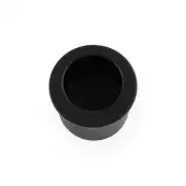 AW992BL - Alexander & Wilks Sliding Door Finger Edge Pull (Round)  - Black