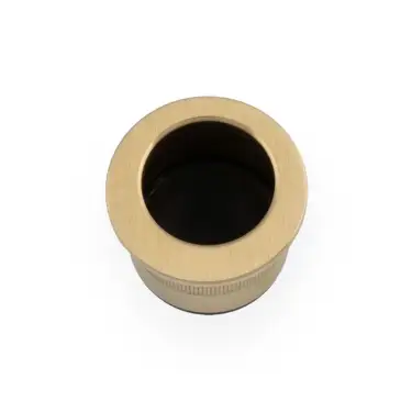 Click Here To Enlarge This Photo Of AW992SBPVD - Alexander & Wilks Sliding Door Finger Edge Pull (Round)  - Satin Brass