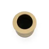 AW992SBPVD - Alexander & Wilks Sliding Door Finger Edge Pull (Round)  - Satin Brass
