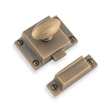 Click Here To Enlarge This Photo Of AW730AB - Alexander & Wilks Solid Brass Cupboard Latch - Antique Brass