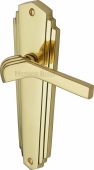 WAL6510-PB Heritage Brass Door Handle Lever Latch Waldorf Design Polished Brass Finish