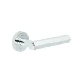 JV849PC Frelan Hardware Jedo 'Hex' Lever Handles on Round Rose - Polished Chrome