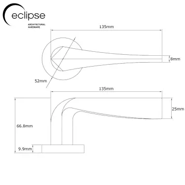 Click Here To Enlarge This Photo Of Eclipse 63226 Dark Bronze 'Lanza' Lever on Round Rose Set (Insignia Range)