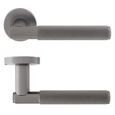 Click Here To Enlarge This Photo Of Eclipse 63236 Dark Bronze Knurled Lever on Round Rose Set (Insignia Range)