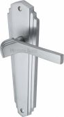 WAL6510-SC Heritage Brass Door Handle Lever Latch Waldorf Design Satin Chrome Finish