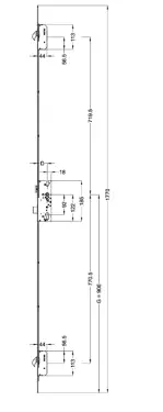 Click Here To Enlarge This Photo Of L34050 - WINKHAUS Cobra Latch & Deadbolt Single Spindle Multipoint Lock - 2 Hook - 35&sol;92 - 20mm Radius Faceplate &lpar;2947265&rpar;