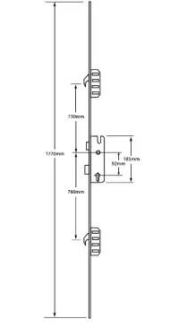 Click Here To Enlarge This Photo Of L34049 - WINKHAUS Cobra Latch & Deadbolt Single Spindle Multipoint Lock - 2 Hook - 45/92 - 20mm Radius Faceplate (2949501)