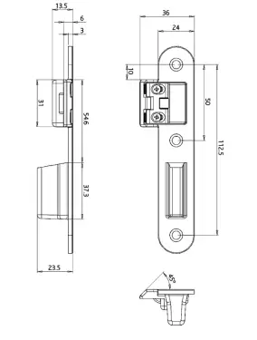 Click Here To Enlarge This Photo Of L33933 - ERA SureFire Hook Keep to suit Timber Doors - Left Hand (DKSFHKL0044)