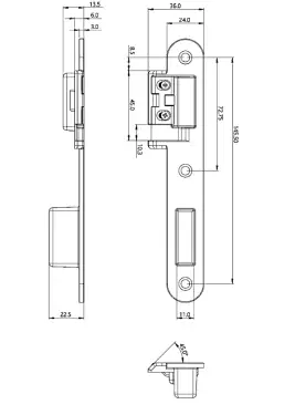 Click Here To Enlarge This Photo Of L33931 - ERA SureFire Centre Keep to suit Timber Doors - Left Hand (DKSFCKL0044)