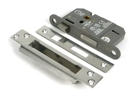 Click Here To Enlarge This Photo Of 51343 From the Anvil Polished Stainless Steel 2.5" 5 Lever British Standard Sashlock