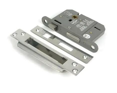 Click Here To Enlarge This Photo Of 51373 From the Anvil Polished Stainless Steel 3" 5 Lever British Standard Sashlock (Keyed Alike)