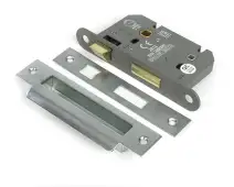 51785 From the Anvil Satin Chrome 2.5" Heavy Duty Bathroom Mortice Lock