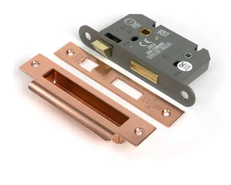 Click Here To Enlarge This Photo Of 51787 From the Anvil Polished Bronze 2.5" Heavy Duty Bathroom Mortice Lock