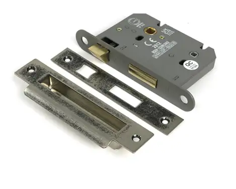 Click Here To Enlarge This Photo Of 51789 From the Anvil Pewter 3" Heavy Duty Bathroom Mortice Lock