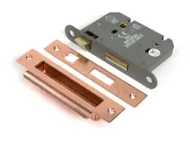 51797 From the Anvil Polished Bronze 3" Heavy Duty Bathroom Mortice Lock