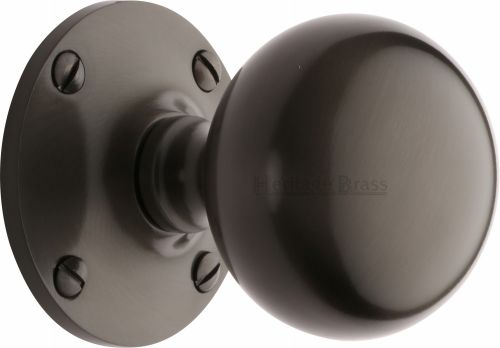 Click Here To Enlarge This Photo Of WES970-MB Heritage Brass Mortice Knob Westminster Design Matt Bronze Finish