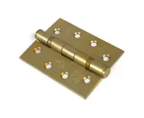 51822 From the Anvil Satin Brass 4" Ball Bearing Butt Hinge (Pair) ss