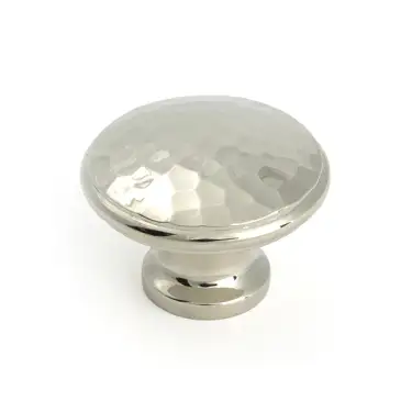 Click Here To Enlarge This Photo Of 51291 From the Anvil Polished Nickel Hammered Cabinet Knob - Large - 40mm
