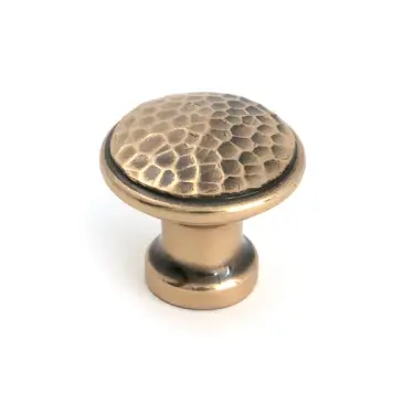 Click Here To Enlarge This Photo Of 51296 From the Anvil Polished Bronze Hammered Cabinet Knob - Medium - 30mm