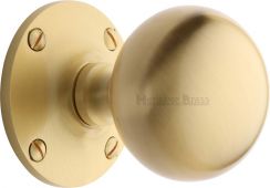WES970-SB Heritage Brass Mortice Knob Westminster Design Satin Brass Finish