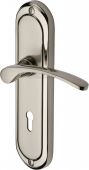 AMB6200-MC Heritage Brass Door Handle Lever Lock Ambassador Design Mercury Finish