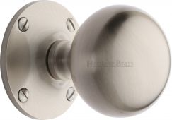 WES970-SN Heritage Brass Mortice Knob Westminster Design Satin Nickel Finish