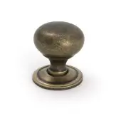 50954 From the Anvil Burnished Brass Mushroom Cabinet Knob 32mm