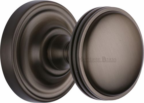 Click Here To Enlarge This Photo Of WHI6429-MB Heritage Brass Mortice Knob on Rose Whitehall Design Matt Bronze Finish