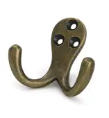 51305 From the Anvil Burnished Brass Celtic Double Robe Hook