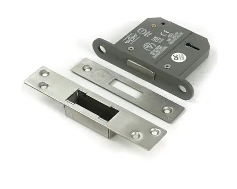 Click Here To Enlarge This Photo Of 51422 From the Anvil Satin Chrome 3" 5 Lever British Standard Deadlock