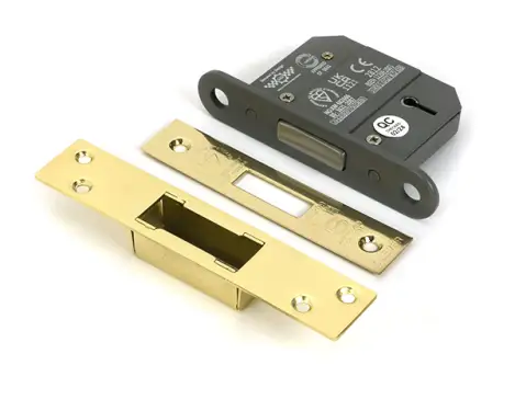 Click Here To Enlarge This Photo Of 51427 From the Anvil Polished Brass 2.5" 5 Lever British Standard Deadlock (Keyed Alike)