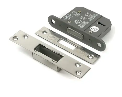 Click Here To Enlarge This Photo Of 51431 From the Anvil Polished Chrome 2.5" 5 Lever British Standard Deadlock (Keyed Alike)
