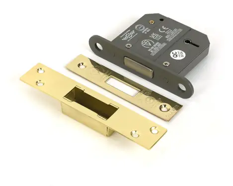 Click Here To Enlarge This Photo Of 51437 From the Anvil Polished Brass 3" 5 Lever British Standard Deadlock (Keyed Alike)