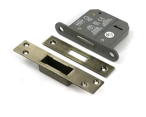 Click Here To Enlarge This Photo Of 51438 From the Anvil Aged Brass 3" 5 Lever British Standard Deadlock (Keyed Alike)