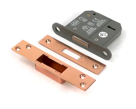 Click Here To Enlarge This Photo Of 51444 From the Anvil Polished Bronze 3" 5 Lever British Standard Deadlock (Keyed Alike)
