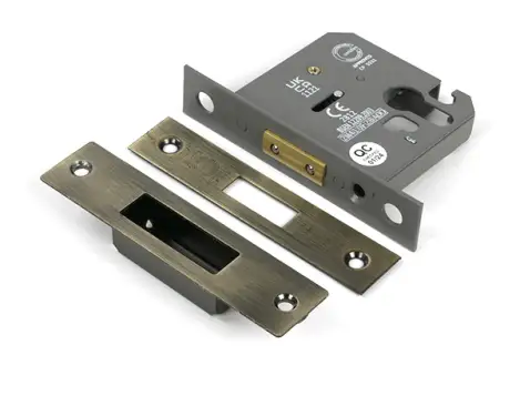 Click Here To Enlarge This Photo Of 51458 From the Anvil Aged Brass 3" Euro Profile Deadlock