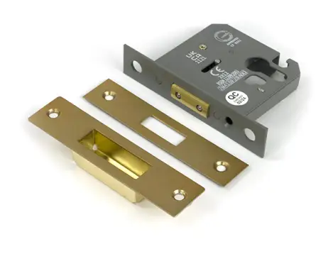 Click Here To Enlarge This Photo Of 51459 From the Anvil Satin Brass 3" Euro Profile Deadlock