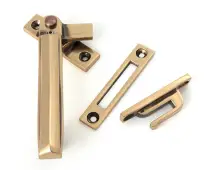 51918 From the Anvil Polished Bronze Locking Art Deco Fastener - LH