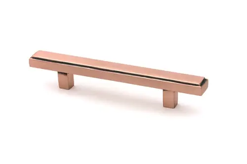 Click Here To Enlarge This Photo Of 51892 From the Anvil Polished Bronze Scully Cabinet Pull Handle - Small (96mm Fixing Centres)
