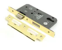 51800 From the Anvil Polished Brass Euro Din Sashlock - 60mm Backset/72mm Centres