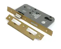 51802 From the Anvil Satin Brass Euro Din Sashlock - 60mm Backset/72mm Centres