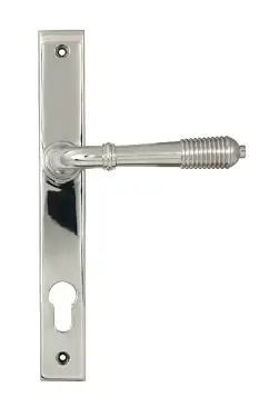 Click Here To Enlarge This Photo Of 52082 From the Anvil Polished Marine SS (316) Reeded Slimline Lever Espag. Lock Set