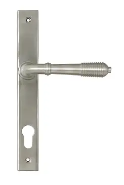Click Here To Enlarge This Photo Of 52083 From the Anvil Satin Marine SS (316) Reeded Slimline Lever Espag. Lock Set